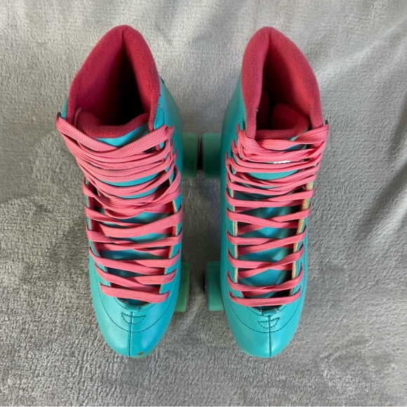 Impala Quad Roller Skates Womens Size 9 Green Pink Indoor Outdoor NEW - Picture 9 of 12